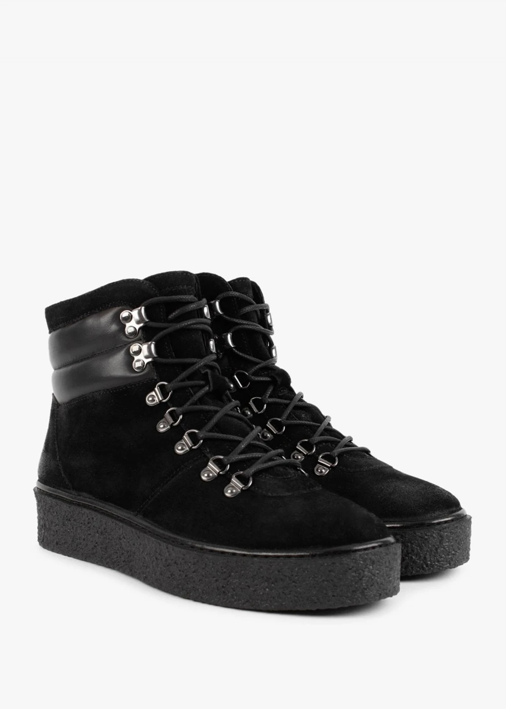 Black Suede Sporty Ankle Boots 2 Black Suede Sporty Ankle Boots - Image 2