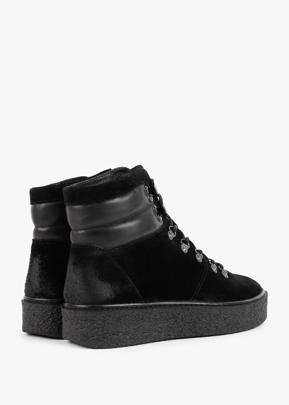 Black Suede Sporty Ankle Boots 3 Black Suede Sporty Ankle Boots - Image 3