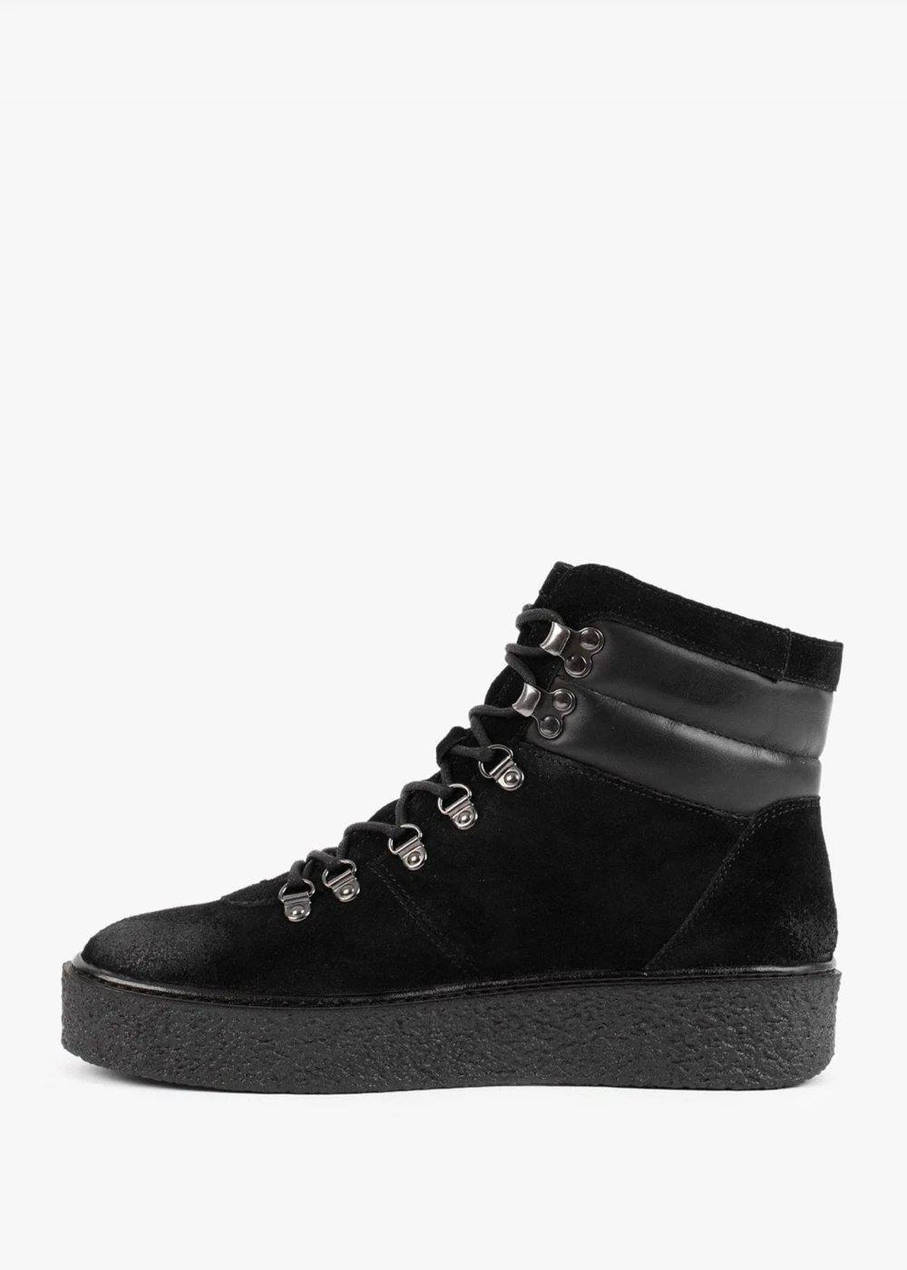 Black Suede Sporty Ankle Boots 4 Black Suede Sporty Ankle Boots - Image 4