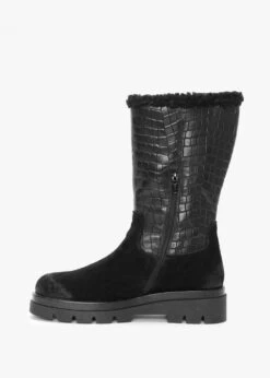 Black Suede Moc Croc Calf Boots -Daniel Footwear Shop manas boot 18 p134798 197905 image