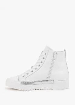Angels White Leather Silver Wing High Top Trainers -Daniel Footwear Shop marte angels high p124747 201923 image