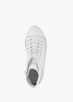 Angels White Leather Silver Wing High Top Trainers -Daniel Footwear Shop marte angels high p124747 201924 image