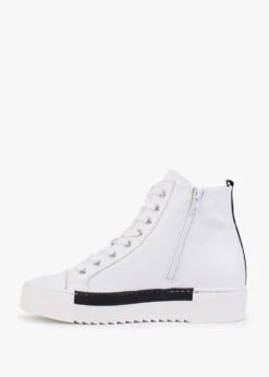 Angels White Leather Black Wing High Top Trainers -Daniel Footwear Shop marte angels high p124748 201927 image