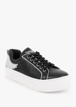 Angels II Black Leather Flatform Trainers -Daniel Footwear Shop marte angels sneak 2 p132619 199093 image