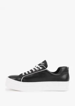 Angels II Black Leather Flatform Trainers -Daniel Footwear Shop marte angels sneak 2 p132619 199095 image