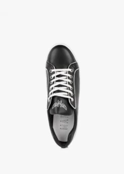 Angels II Black Leather Flatform Trainers -Daniel Footwear Shop marte angels sneak 2 p132619 199096 image
