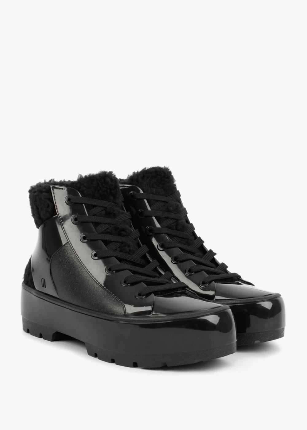 Melissa Fluffy Black High Top Trainers 2 Melissa Fluffy Black High Top Trainers - Image 2