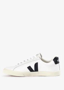 Veja Men’s Esplar Logo Leather White Black Trainers -Daniel Footwear Shop men s esplar logo leather white black trainers p142735 212008 image