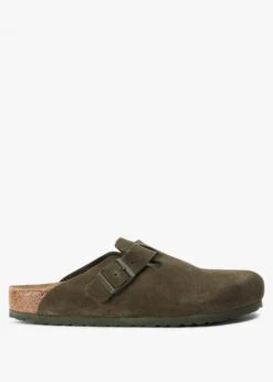 Birkenstock Men's Boston Suede Leather Thyme Clogs