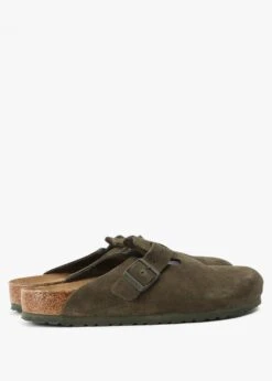 Birkenstock Men's Boston Suede Leather Thyme Clogs -Daniel Footwear Shop mens boston suede leather thyme clogs p139217 211432 image