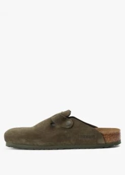 Birkenstock Men's Boston Suede Leather Thyme Clogs -Daniel Footwear Shop mens boston suede leather thyme clogs p139217 211433 image