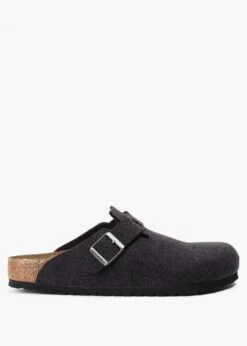 Birkenstock Men's Boston Wool Felt Anthracite Clogs