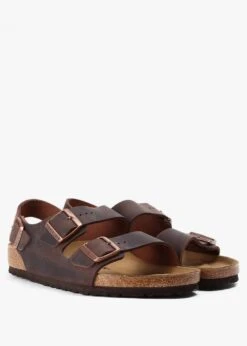Birkenstock Men's Milano Habana Oiled Leather Sandals -Daniel Footwear Shop mens milano habana oiled leather sandals p139224 211459 image