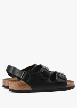 Birkenstock Men's Milano Natural Black Leather Sandals -Daniel Footwear Shop mens milano natural black leather sandals p139223 211454 image
