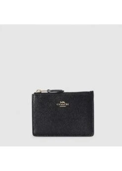 Coach Mini Skinny Black Leather ID Card Holder