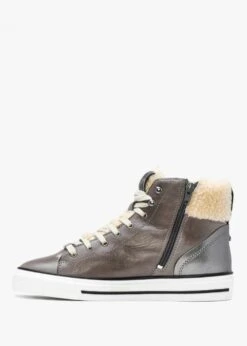 Anniia Pewter Leather High Top Trainers -Daniel Footwear Shop mip anniia p135947 196401 image