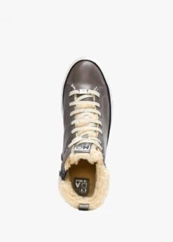 Anniia Pewter Leather High Top Trainers -Daniel Footwear Shop mip anniia p135947 196402 image