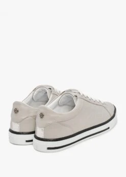 Arelie Light Grey Leather Embossed Leopard Print Trainers -Daniel Footwear Shop mip arelie p135257 195379 image