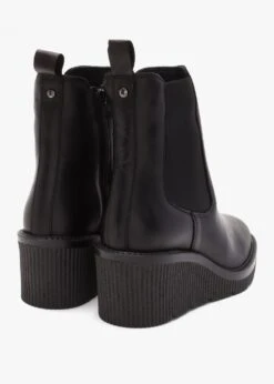Audyn Black Leather Wedge Ankle Boots -Daniel Footwear Shop mip audyn p135962 217101 image
