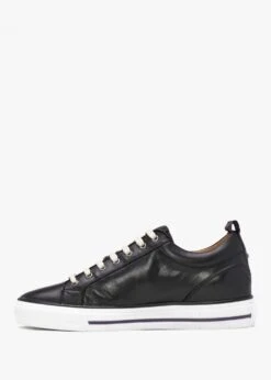 Brayleigh Black Leather Trainers -Daniel Footwear Shop mip brayleigh p135953 196426 image