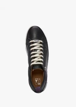 Brayleigh Black Leather Trainers -Daniel Footwear Shop mip brayleigh p135953 196427 image