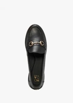 Fabina Black Leather Loafers -Daniel Footwear Shop mip fabina p135943 196382 image