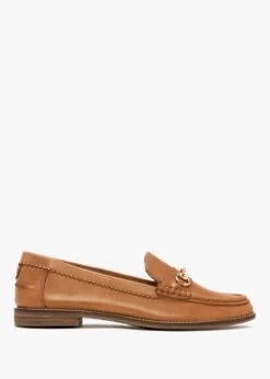 Fabina Tan Leather Loafers