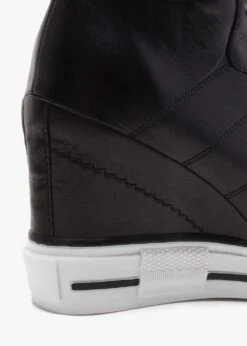 Grainger Black Leather Wedge High Top Trainers -Daniel Footwear Shop mip grainger p135965 217112 image