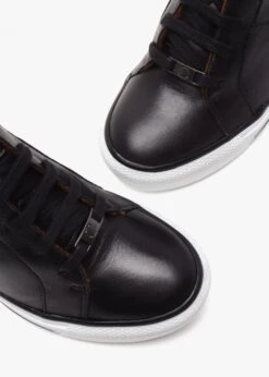 Grainger Black Leather Wedge High Top Trainers -Daniel Footwear Shop mip grainger p135965 217113 image