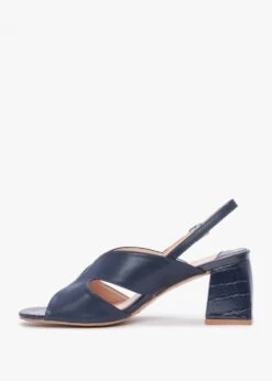 Lusiya Navy V Front Block Heel Sandals -Daniel Footwear Shop mip lusiya p135265 195400 image