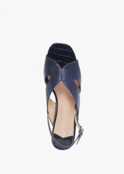 Lusiya Navy V Front Block Heel Sandals -Daniel Footwear Shop mip lusiya p135265 195401 image