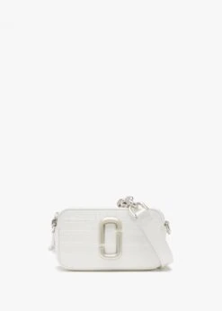 Marc Jacobs The Snapshot Croc Chain Cotton Leather Camera Bag