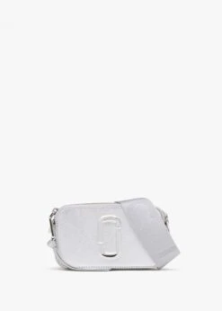 Marc Jacobs The Snapshot DTM Silver Leather Camera Bag