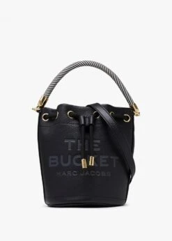 Marc Jacobs The Leather Black Bucket Bag