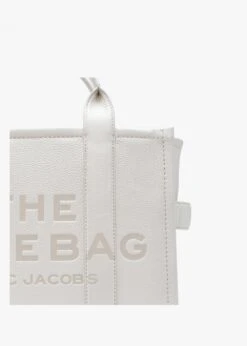 Marc Jacobs The Leather Medium Cotton Silver Tote Bag -Daniel Footwear Shop mj the medium leather tote p135627 195990 image
