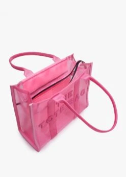 Marc Jacobs The Mesh Large Candy Pink Tote Bag -Daniel Footwear Shop mj the mesh medium tote p138488 201236 image