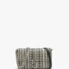 Marc Jacobs The Monogram Leather J Marc Mini Black & White Shoulder Bag