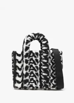 Marc Jacobs The Monogram Teddy Medium Black & Ivory Tote Bag