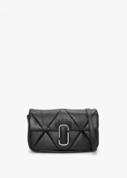 Marc Jacobs The Puffy Diamond Quilted J Marc Black Leather Shoulder Bag