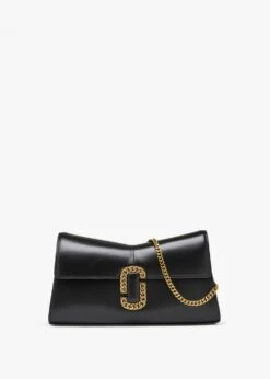 Marc Jacobs The ST. Marc Convertible Black Leather Clutch Bag