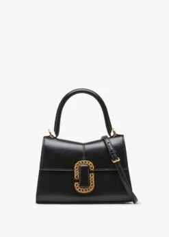 Marc Jacobs The ST. Marc Top Handle Black Leather Bag