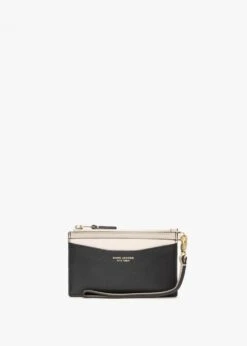 Marc Jacobs The Slim 84 Colourblock Top Zip Black Multi Leather Wristlet Wallet