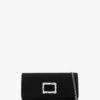 Nadia Black Suede Embellished Evening Bag