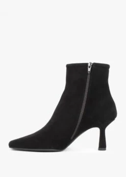 Naped Black Suede Shaped Heel Ankle Boots -Daniel Footwear Shop naped p133874 199413 image
