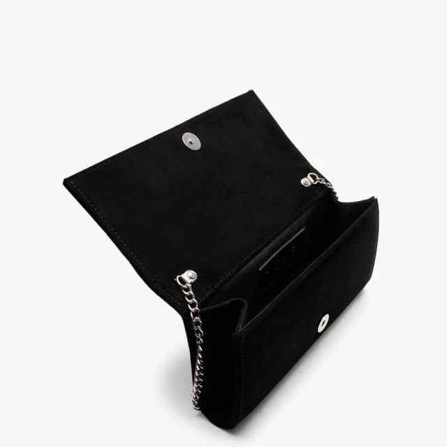 Natalia Black Suede Jewelled Evening Bag 4 Natalia Black Suede Jewelled Evening Bag - Image 4