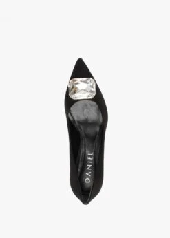Natalia Black Suede Jewelled Court Shoes -Daniel Footwear Shop natalia p134784 197896 image