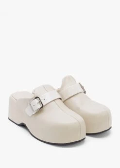 Nevio Cream Leather Flatform Clogs -Daniel Footwear Shop nevio p135377 195648 image