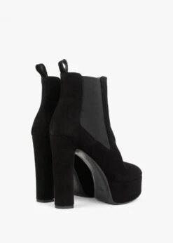Noblock Black Suede Platform Ankle Boots -Daniel Footwear Shop noblock p133882 199424 image