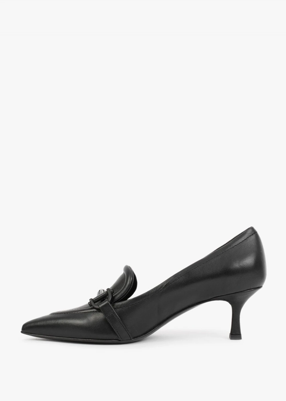 Nobuck Black Leather Kitten Heel Court Shoes 5 Nobuck Black Leather Kitten Heel Court Shoes - Image 5
