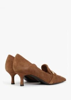 Nobuck Tan Suede Kitten Heel Court Shoes -Daniel Footwear Shop nobuck p133884 197350 image